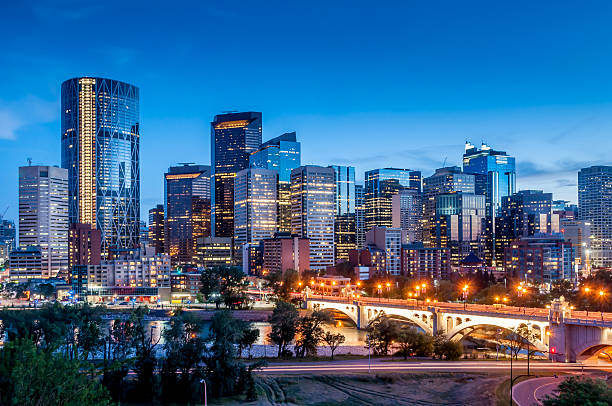 Calgary at night